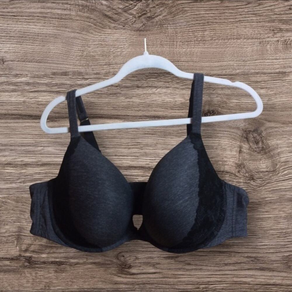 NWOT Cacique gray boost, plunge underwire. 48C